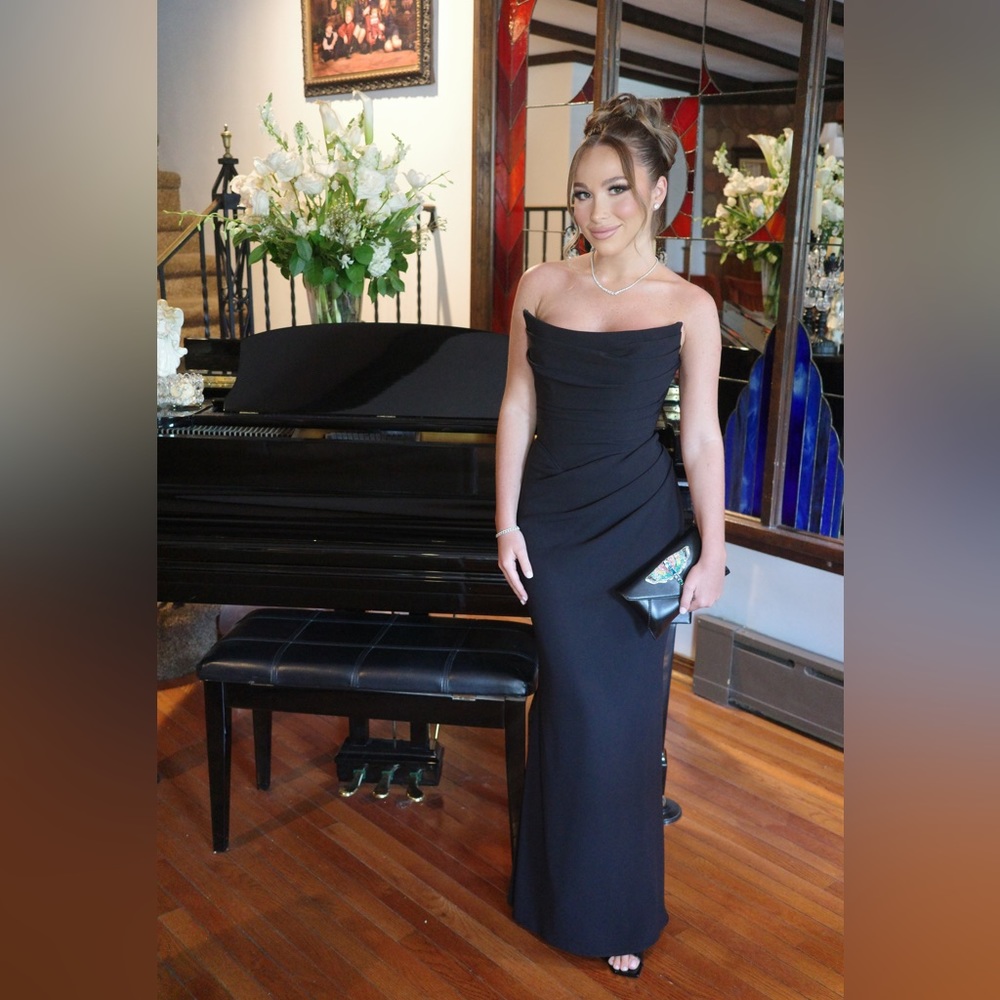 Black Strapless Gown
